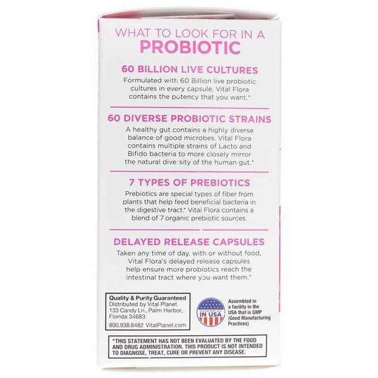 Vital Flora Women's Daily Probiotic + Prebiotics, VTP